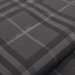 Burberry Black/Grey Check PVC and Leather Large Burleigh Messenger Bag