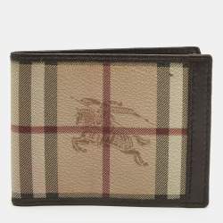 Burberry Check Coated Canvas Bifold Wallet