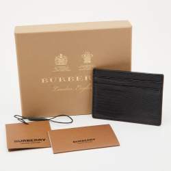 Pre Owned Burberry Black Lizard Card Holder