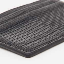 Pre Owned Burberry Black Lizard Card Holder