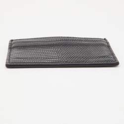 Pre Owned Burberry Black Lizard Card Holder