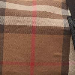 Burberry Black/Beige Haymarket Fabric and Leather Messenger Bag