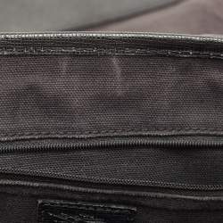 Burberry Black/Beige Haymarket Fabric and Leather Messenger Bag