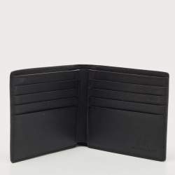Burberry Navy Blue/Green Printed Leather Bifold Wallet