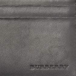 Burberry Navy Blue/Green Printed Leather Bifold Wallet