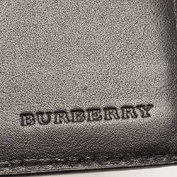 Burberry Charcoal Check Grafitti Print Coated Canvas Bifold Wallet
