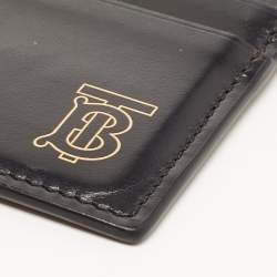 Burberry Black TB Logo Leather Card Holder
