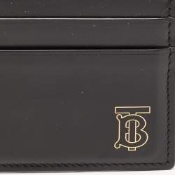 Burberry Black TB Logo Leather Card Holder