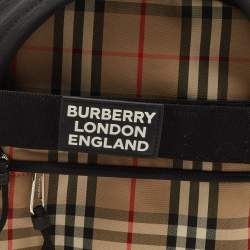 Burberry Black/Beige Vintage Check Canvas Large Nevis Backpack