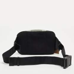 Burberry Green Camo Print Coated Canvas and Leather West Belt Bag