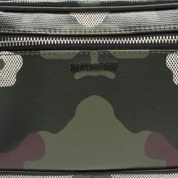 Burberry Green Camo Print Coated Canvas and Leather West Belt Bag