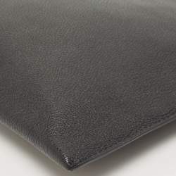 Pre Owned Burberry Black Leather Wristlet Zip Pouch