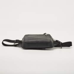 Burberry Black Check Coated Canvas Belt Bag