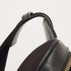 Burberry Black Check Coated Canvas Belt Bag
