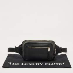 Burberry Black Check Coated Canvas Belt Bag