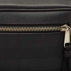 Burberry Black Check Coated Canvas Belt Bag