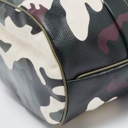 Burberry Green Camouflage Coated and Canvas Phoebe Drawstring Pouch