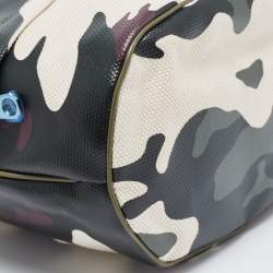 Burberry Green Camouflage Coated and Canvas Phoebe Drawstring Pouch