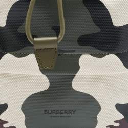 Burberry Green Camouflage Coated and Canvas Phoebe Drawstring Pouch