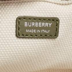 Burberry Green Camouflage Coated and Canvas Phoebe Drawstring Pouch