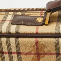 Burberry Beige Haymarket Coated Canvas Briefcase