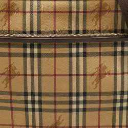 Burberry Beige Haymarket Coated Canvas Briefcase