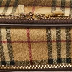 Burberry Beige Haymarket Coated Canvas Briefcase