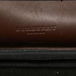 Burberry Beige Haymarket Coated Canvas Briefcase