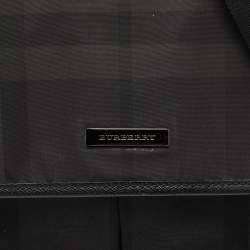 Burberry Grey/Black Smoke Check Nylon and Leather Messenger Bag