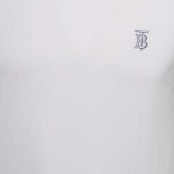 Pre Owned Burberry Light Purple Cotton Jersey T-Shirt S