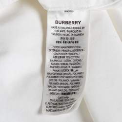 Burberry White Technical Cotton Button Front Shirt M