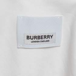 Burberry White Technical Cotton Button Front Shirt M