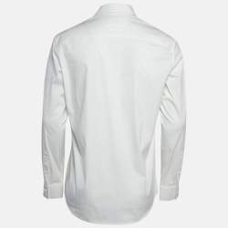 Burberry White Technical Cotton Button Front Shirt M