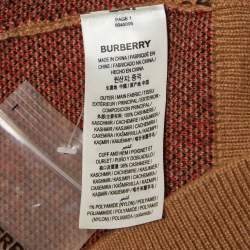 Burberry Brown Checks Cashmere Knit Cardigan S