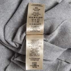 Burberry Brit Grey Cashmere & Cotton Knit Shoulder Patched Sweatshirt L