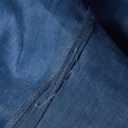 Burberry Blue Linen & Wool Tailored Blazer XL