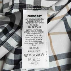 Pre Owned Burberry White Caxton Checks Cotton Long Sleeve Shirt XXL