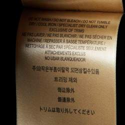 Pre Owned Burberry Navy Blue Wool and Cashmere Double Breasted Coat S