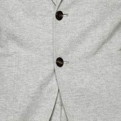 Burberry Grey Herringbone Cotton Suit M