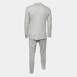 Burberry Grey Herringbone Cotton Suit M