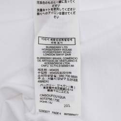 Pre Owned Burberry White Cotton Logo T-Shirt M