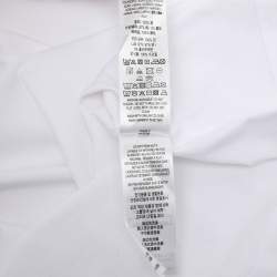 Pre Owned Burberry White Cotton Logo T-Shirt M
