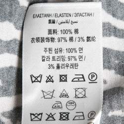 Pre Owned Burberry Black Leopard Print Cotton Jersey Oversized T-Shirt S