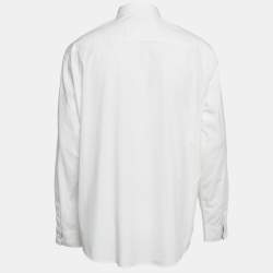 Burberry White Poplin Button Front Shirt XXL