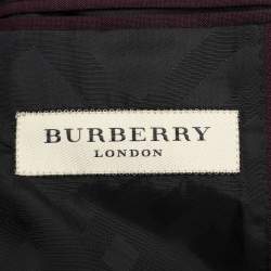 Burberry Burgundy Wool Blend Suit M