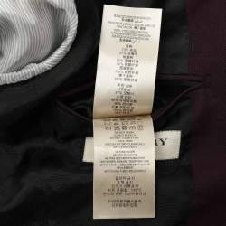 Burberry Burgundy Wool Blend Suit M