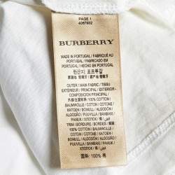 Burberry White Creature Print Studded Cotton T-Shirt L