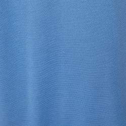 Burberry Blue Cotton Contrast Trim Polo T-Shirt XXL 