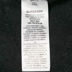 Burberry Black Monogram Motif Cashmere & Cotton Knit Sweater S