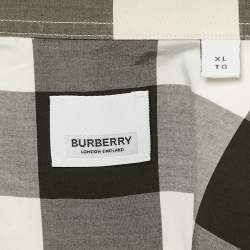 Pre Owned Burberry Beige Checks Cotton Long Sleeve Shirt XL